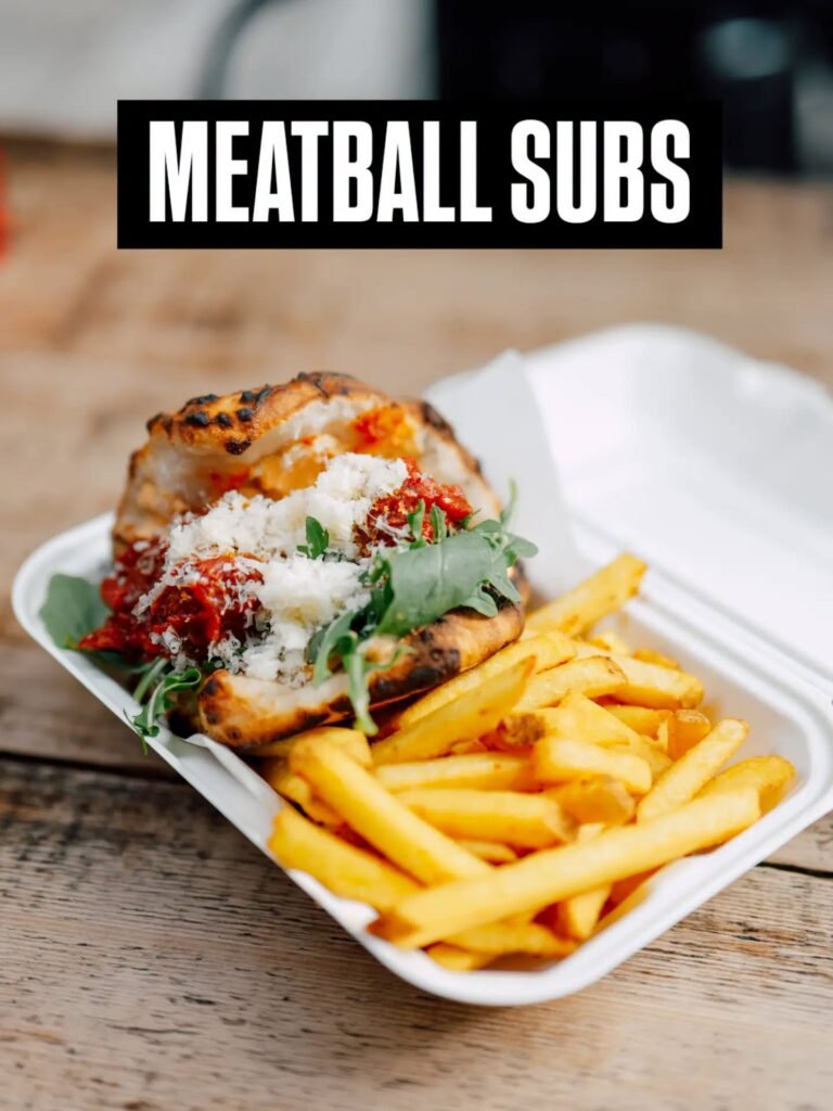 Meatball Sub at Pi Pizza Derry in Clipper Quay Street Food Market